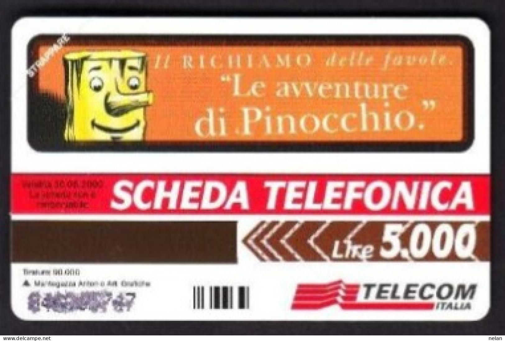 SCHEDA TELEFONICA - ITALIA - TELECOM - NUOVA - LE AVVENTURE DI PINOCCHIO -  CARABINIERI - Öff. Sonderausgaben