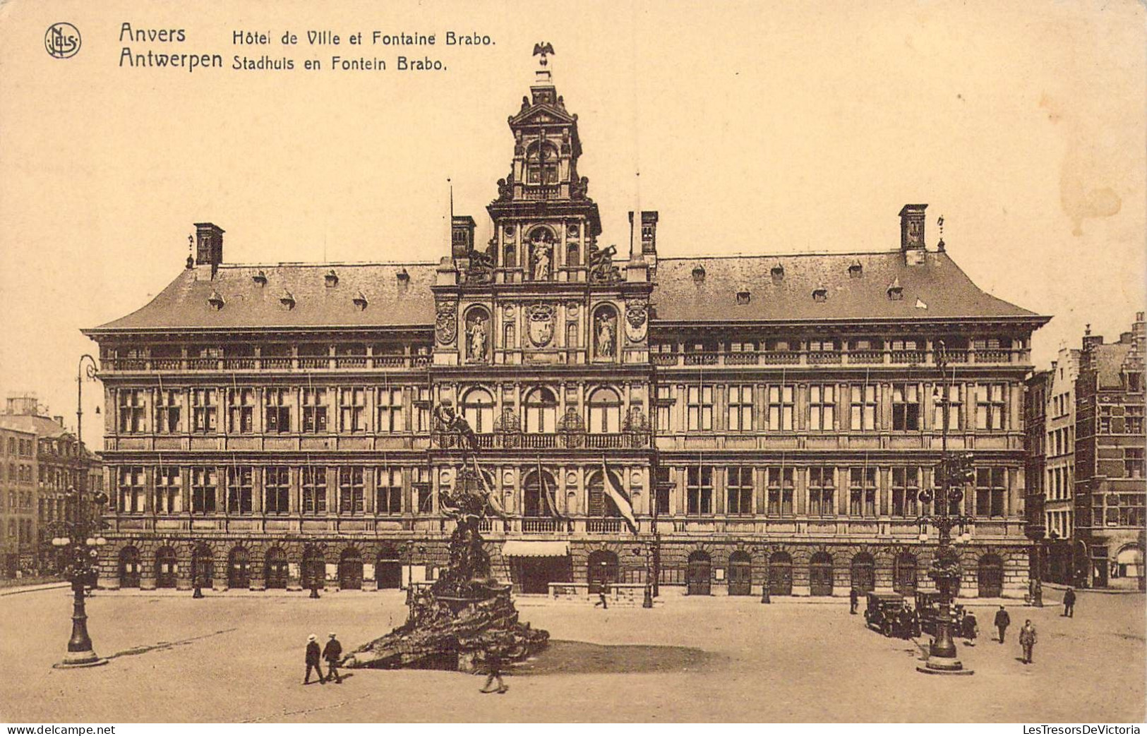 BELGIQUE - Anvers - Hôtel De Ville Et Fontaine Brabo - Carte Postale Ancienne - Antwerpen