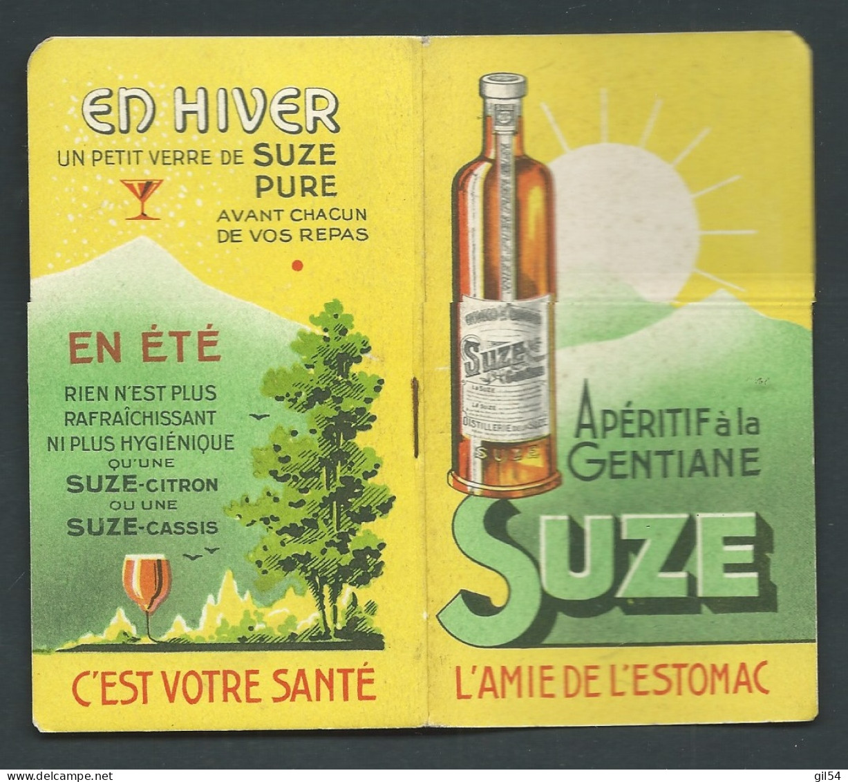 Suze , Calendrier 1940  -   ( Comme Neuf ) -  Mald 13801 - Tamaño Grande : 1921-40