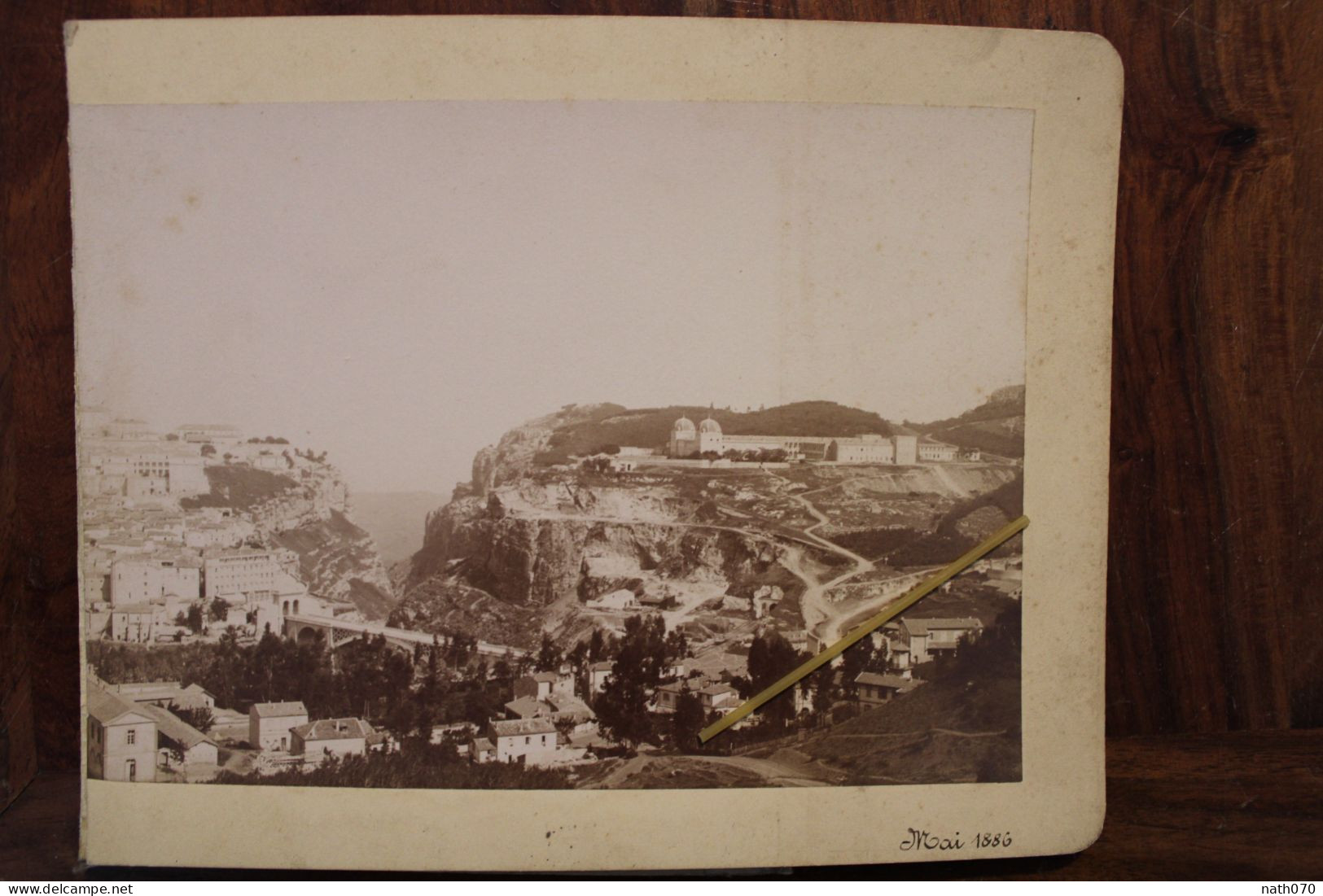 Photo 18/9 Panorama Constantine France Algérie Tirage Albuminé Albumen Print Vintage - Antiche (ante 1900)