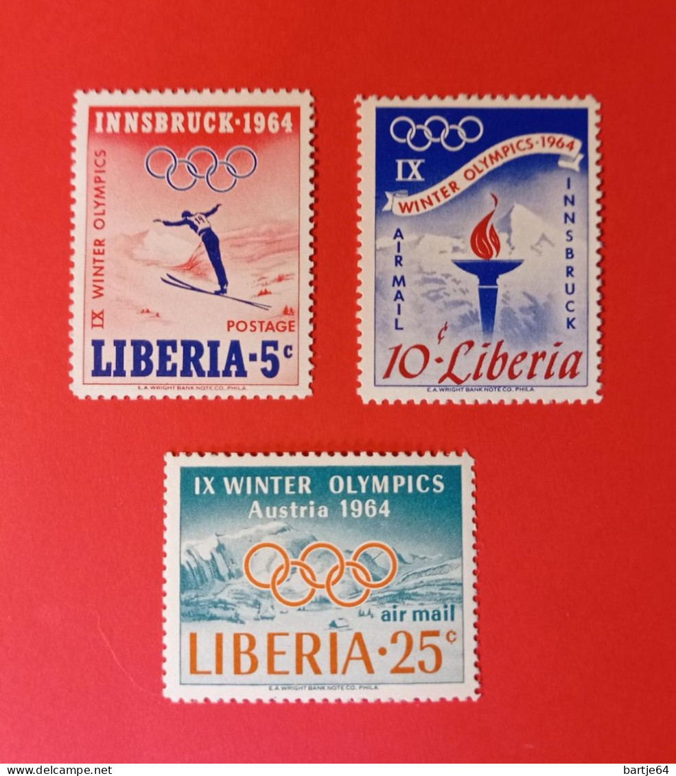 1964 Liberia - Serie Postfris - Inverno1964: Innsbruck