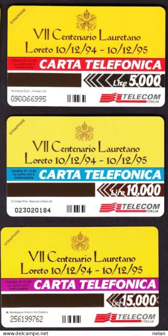 SCHEDA TELEFONICA - ITALIA - TELECOM - NUOVA - VII CENTENARIO LAURETANO - Öff. Sonderausgaben