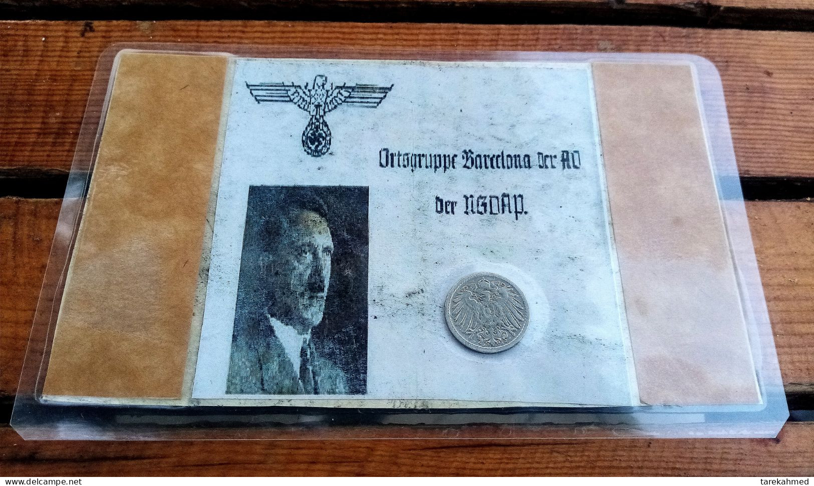 Rare Nazi Numismatic Card With A Coin Of The German Empire , N. - Non Classés