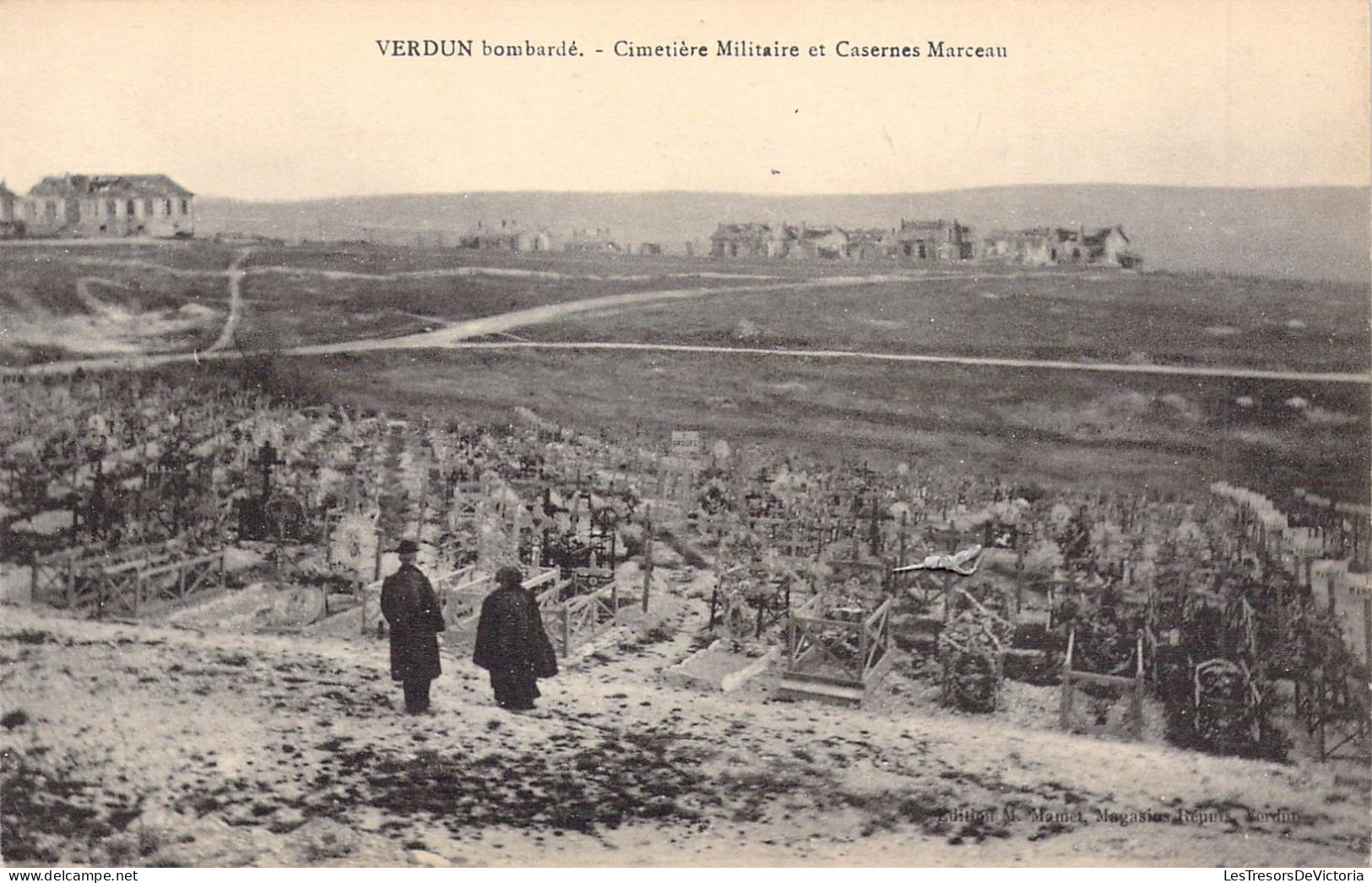 FRANCE - 55 - VERDUN - Bombardé - Cimetière Militaire Et Casernes Marceau - Carte Postale Ancienne - Verdun