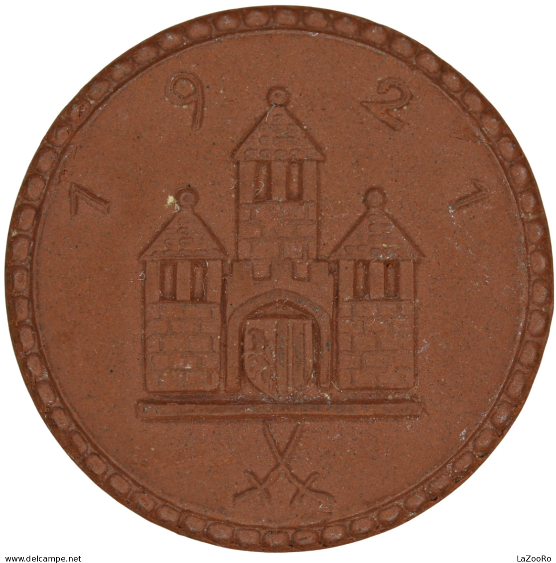 LaZooRo: Germany FREIBERG 1 Mark 1921 UNC W/o Cross RARE - Monetary/Of Necessity
