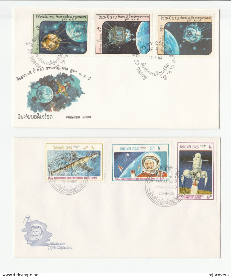 SPACE - 1980s LAOS FDCs  Fdc Cover Stamps - Asie