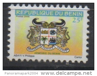 Bénin 2008 Mi. 1454 Y Fils De Soie Seidefaden Armoirie Coat Of Arms Wappen 25 F MNH** - Bénin – Dahomey (1960-...)