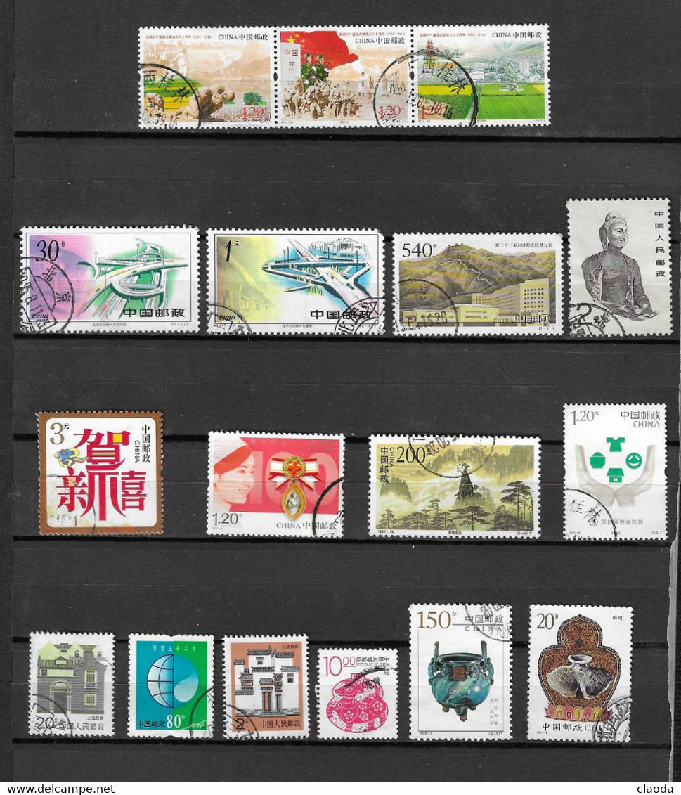 369 TPE - CHINE   - LOT De 17 TP Oblitérés - - Oblitérés