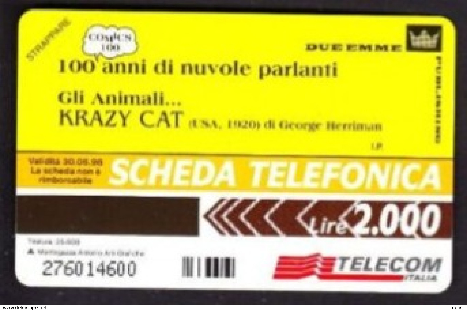 SCHEDA TELEFONICA - ITALIA - TELECOM - NUOVA - KRAZY CAT - Öff. Sonderausgaben