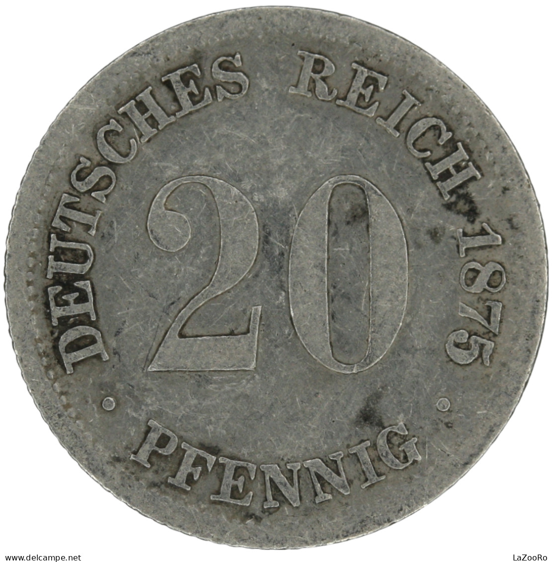 LaZooRo: Germany 20 Pfennig 1875 D VF - Silver - 20 Pfennig