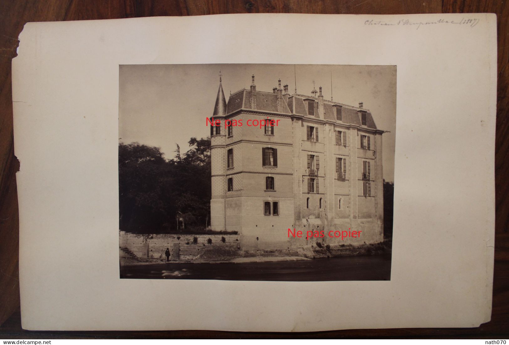 Photo Ancienne 1887 Château D'Ampouillac Cintegabelle (Haute-Garonne) France Tirage Albuminé Albumen Print Vintage - Antiche (ante 1900)