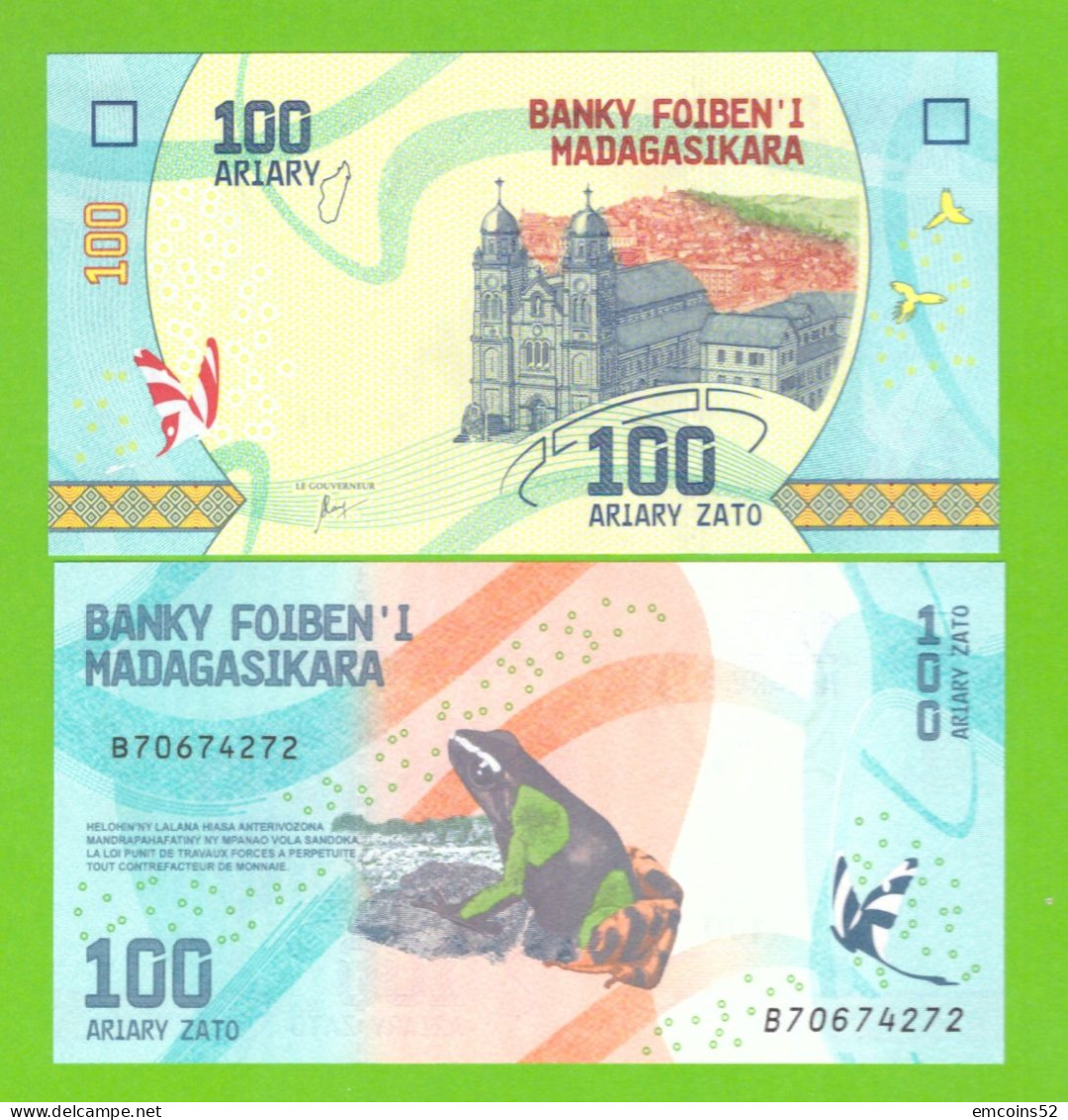 MADAGASCAR 100 ARIARY 2017 P-97 UNC - Madagascar