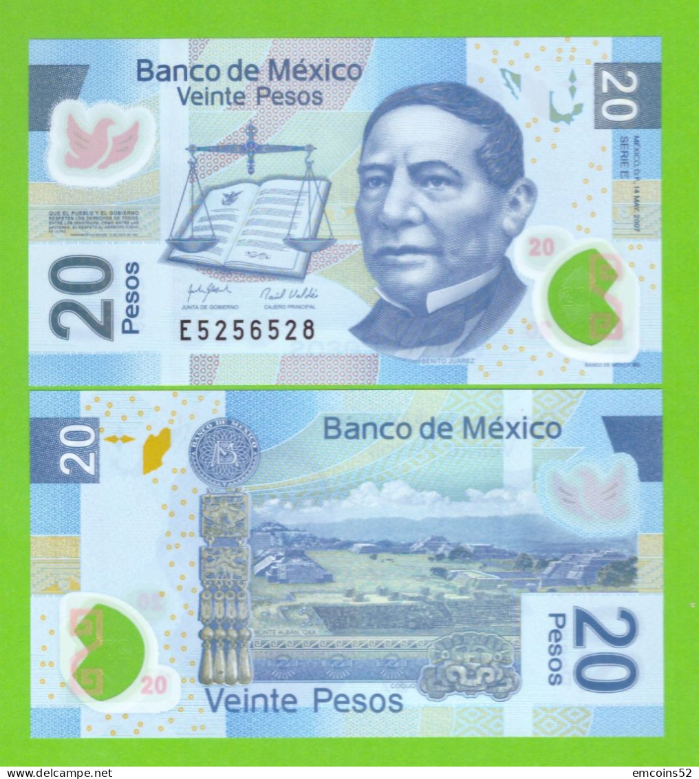 MEXICO 20 PESOS 2007 P-122e UNC - Mexique