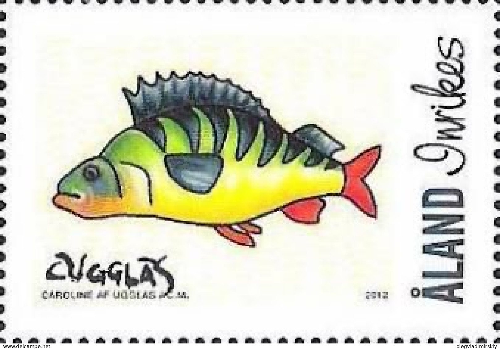 Aland Islands Åland Finland 2012 Fishes Perch Stamp Mint - Ongebruikt