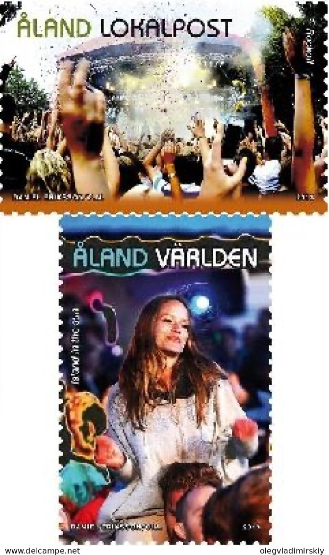 Aland Islands Åland Finland 2013 Music Festivals Set Of 2 Stamps Mint - Musique