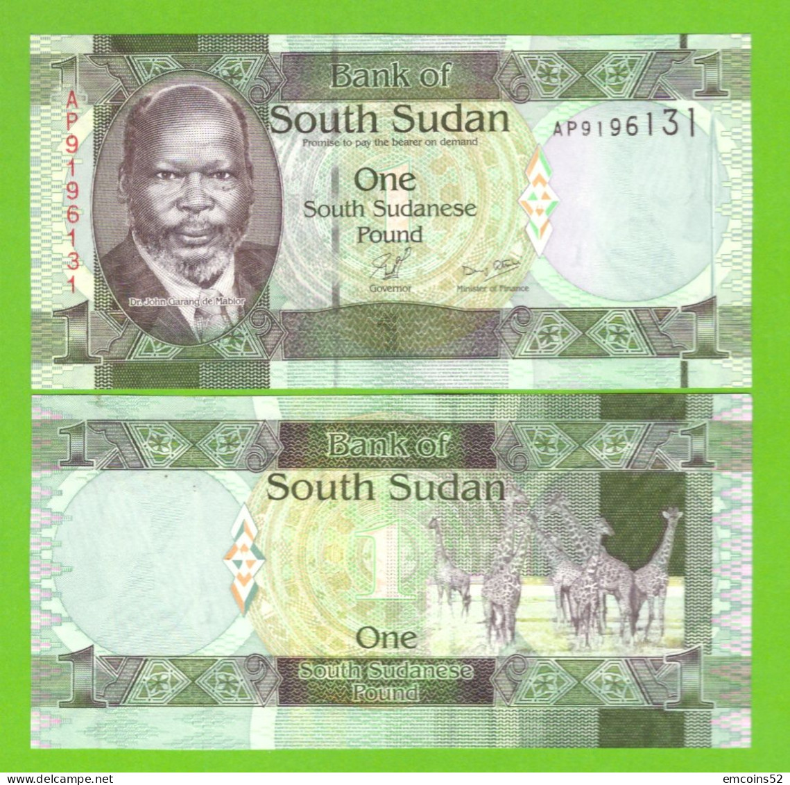 SOUTH SUDAN 1 POUND 2011 P-5 UNC - South Sudan