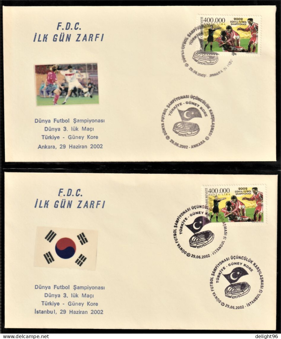 2002 Turkey Third Place Match Vs. South Korea At FIFA World Cup In South Korea/Japan Commemorative Cover Set - 2002 – Zuid-Korea / Japan