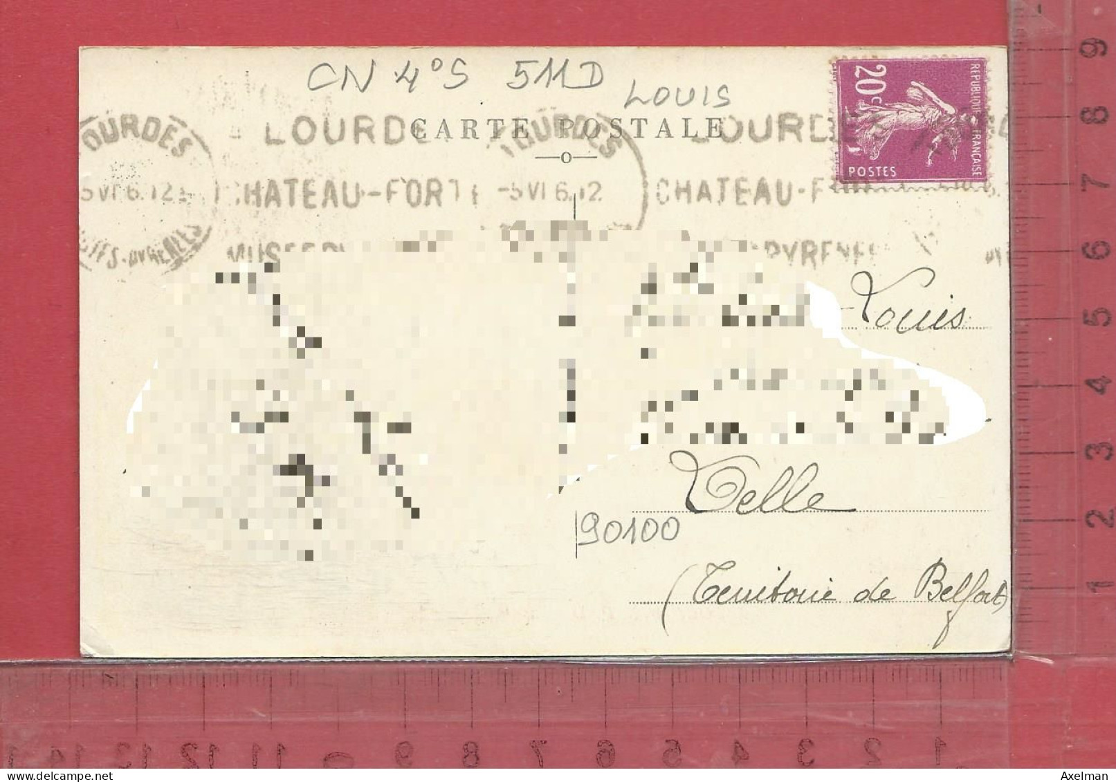 CARTE NOMINATIVE :  LOUIS  à  90100  Delle - Genealogy
