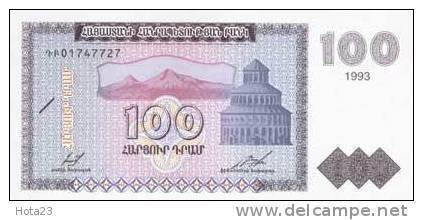 ARMENIE 100 Dram Daté De 1993 Pick 36 UNC - Armenië