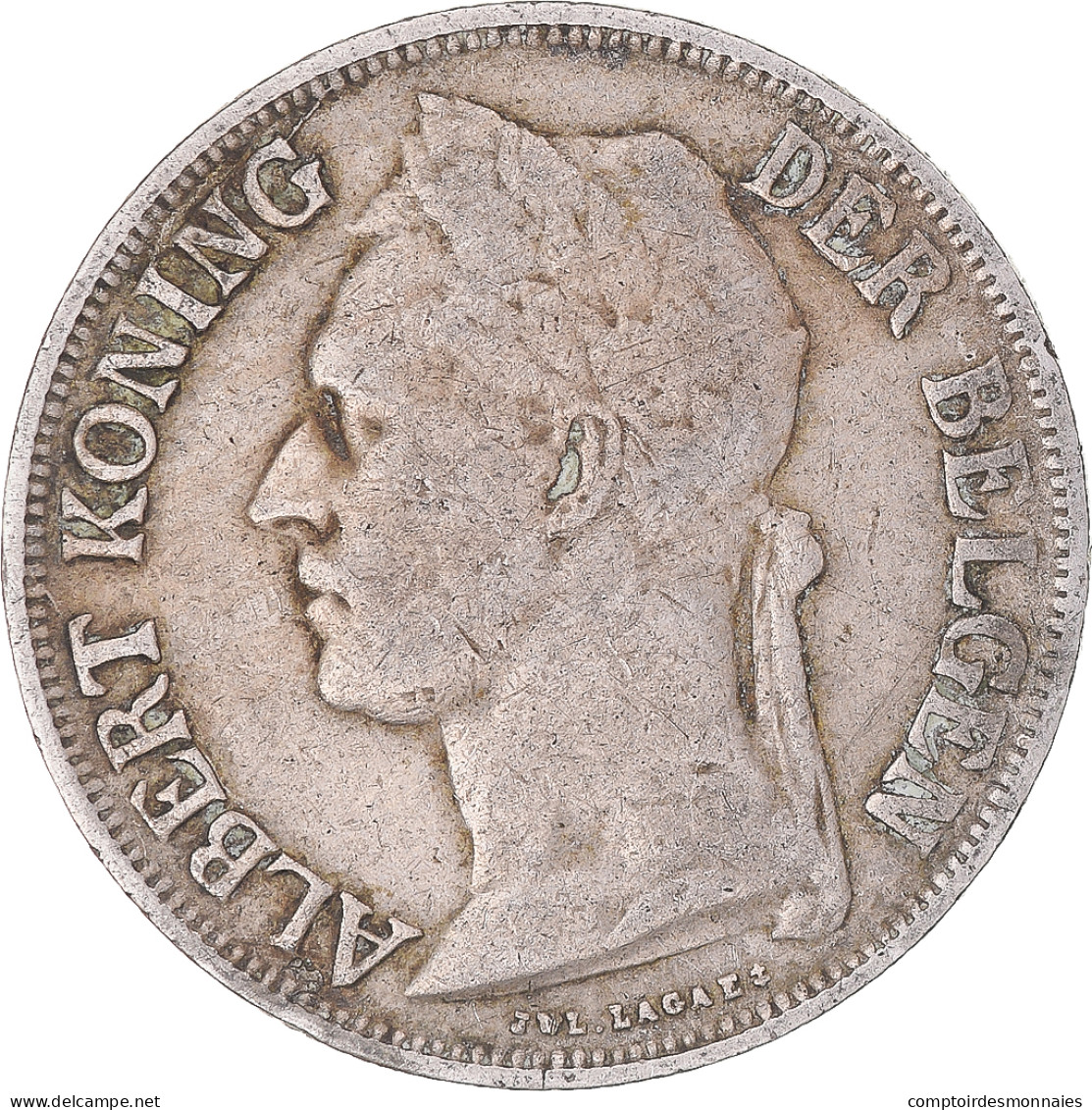 Monnaie, Congo Belge, Albert I, Franc, 1923, TB+, Cupro-nickel, KM:21 - 1910-1934: Albert I.