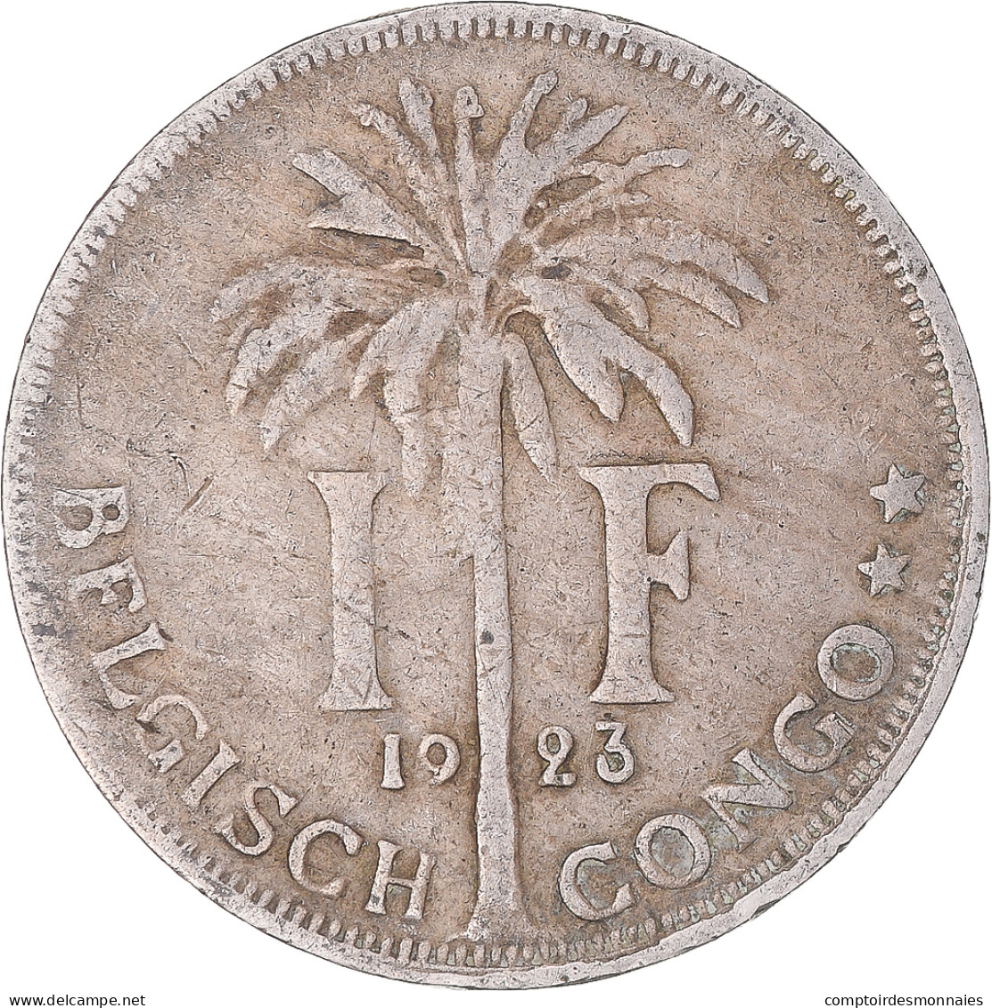 Monnaie, Congo Belge, Albert I, Franc, 1923, TB+, Cupro-nickel, KM:21 - 1910-1934: Albert I.