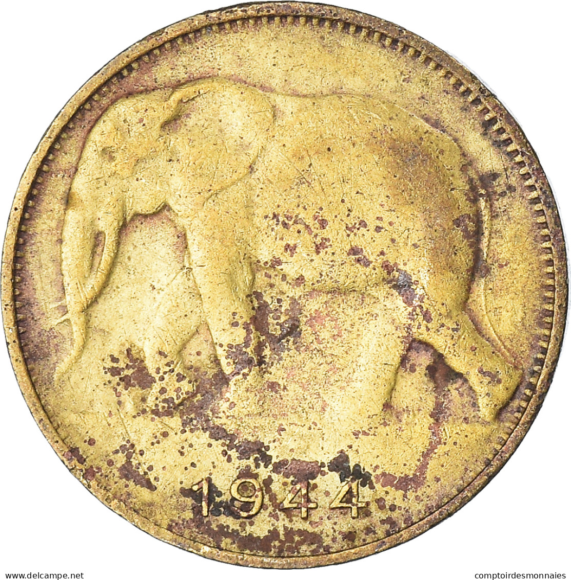 Monnaie, Congo Belge, Franc, 1944 - 1934-1945: Leopold III