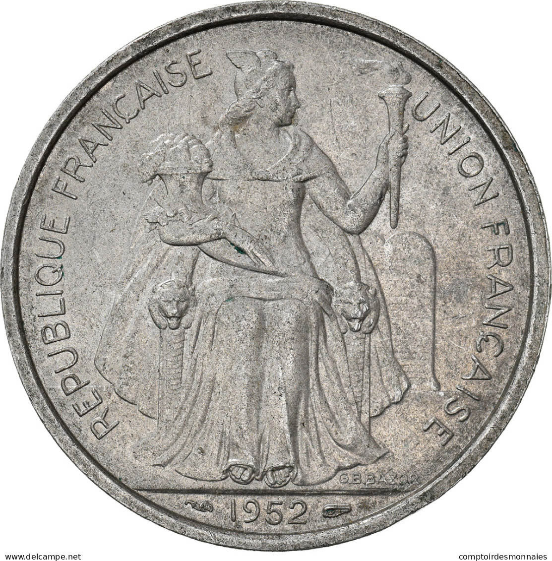 Monnaie, Océanie, 5 Francs, 1952 - Autres – Océanie