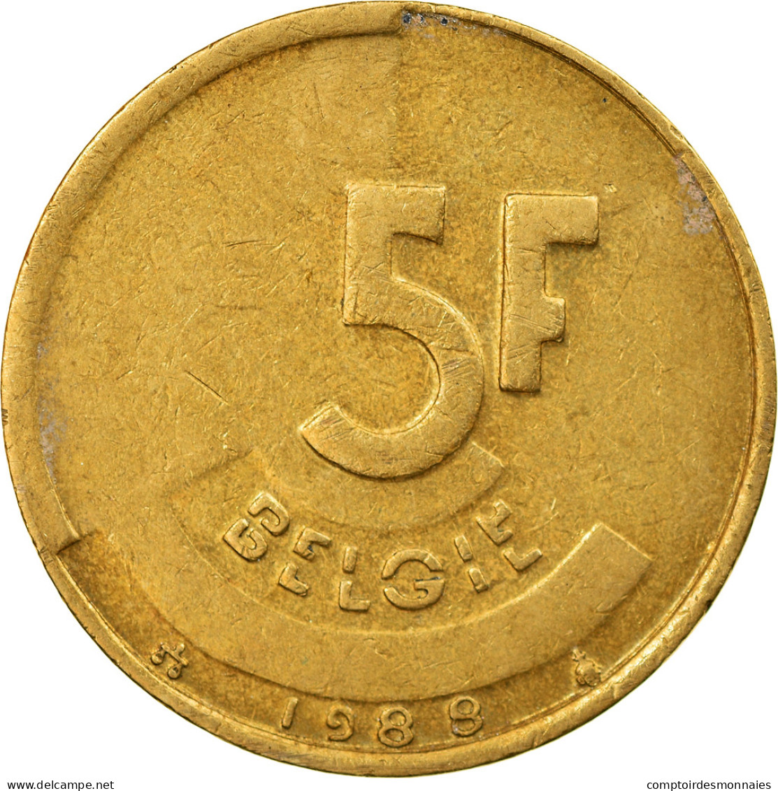 Monnaie, Belgique, 5 Francs, 5 Frank, 1989, TTB, Brass Or Aluminum-Bronze - 5 Francs