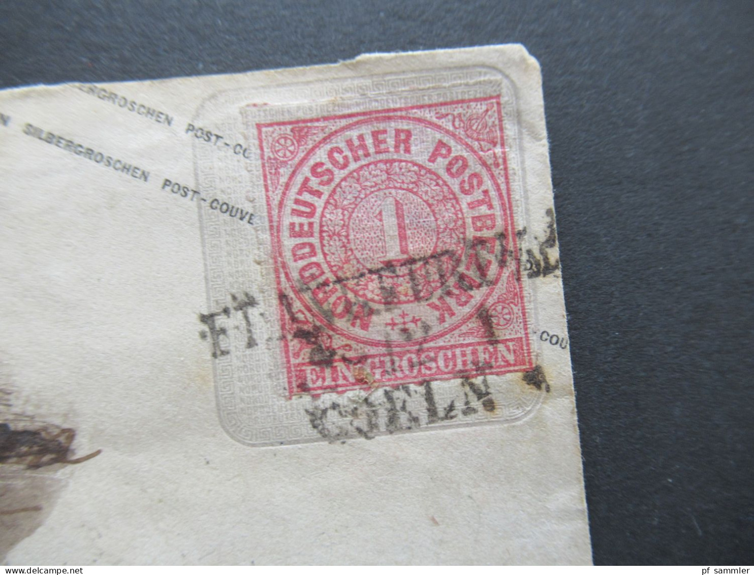 AD NDP Ausgabe 1863 GA Umschlag 1 Groschen Auf Umschlag Von Preußen U 28  Bahnpost Stempel Nach Bautzen In Sachsen - Enteros Postales