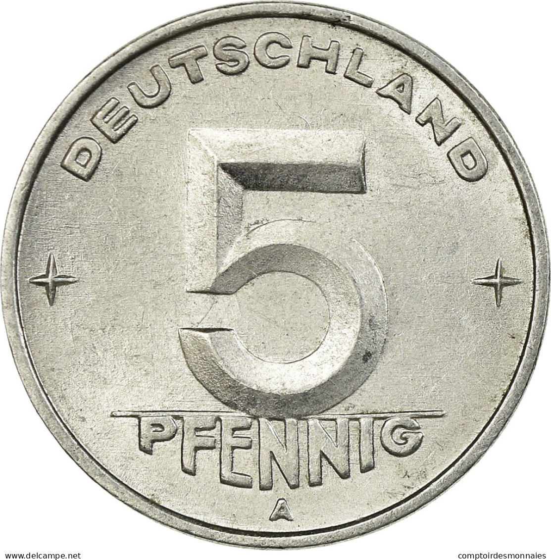 Monnaie, GERMAN-DEMOCRATIC REPUBLIC, 5 Pfennig, 1950, Berlin, TTB, Aluminium - 5 Pfennig