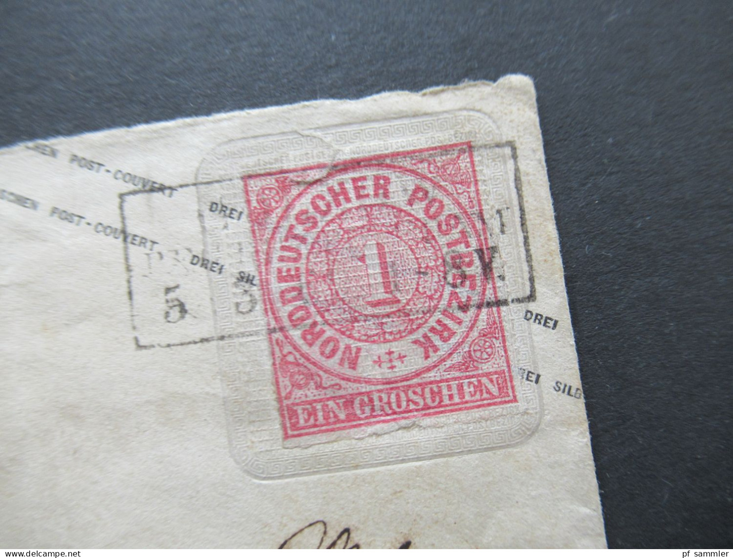 AD NDP 1869 GA Umschlag 1 Groschen Auf Umschlag Von Preußen U 30 Stempel Ra2 Golzow Reg Bez Potsdam - Interi Postali