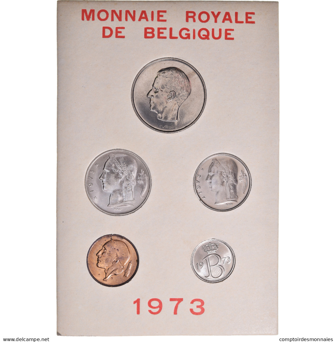 Monnaie, Belgique, Baudouin I, Coffret, 1973, BU - French Legend, FDC - FDC, BU, BE & Estuches