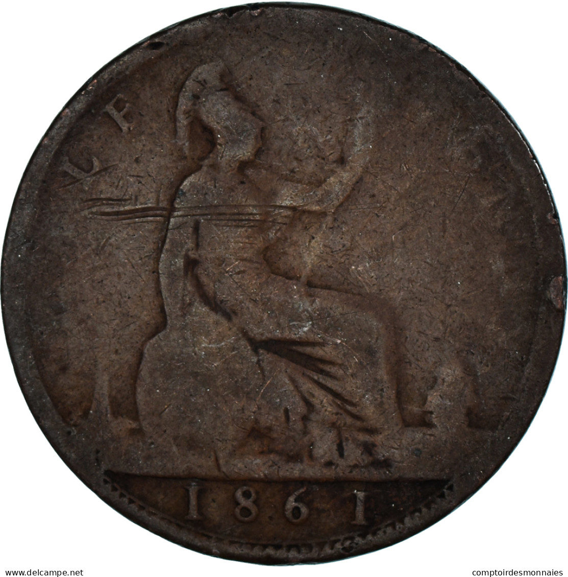 Monnaie, Grande-Bretagne, 1/2 Penny, 1861 - C. 1/2 Penny