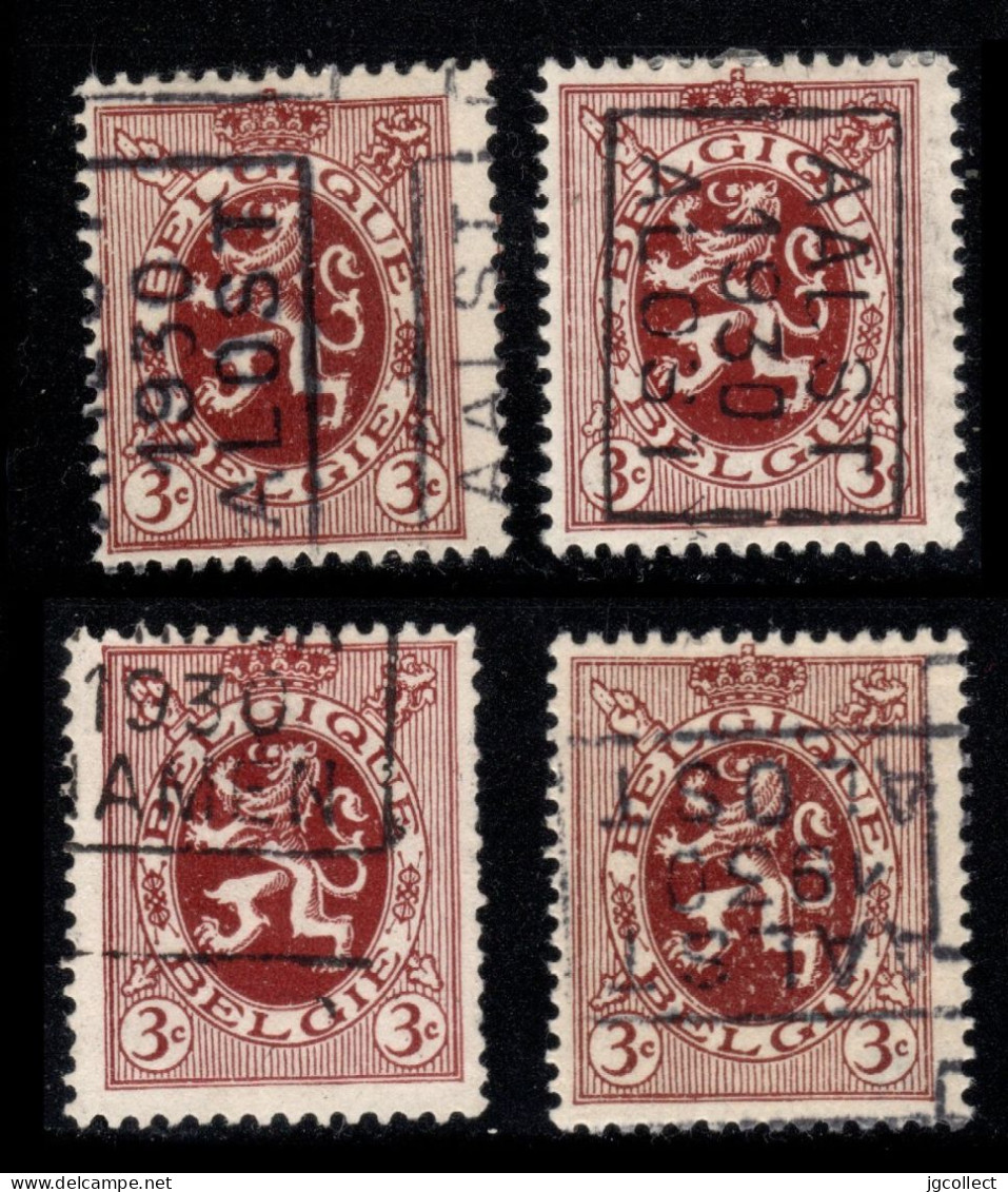 Preo's (278) "AALST 1930 ALOST"  OCVB 5668 A+B+C+D - Rolstempels 1930-..