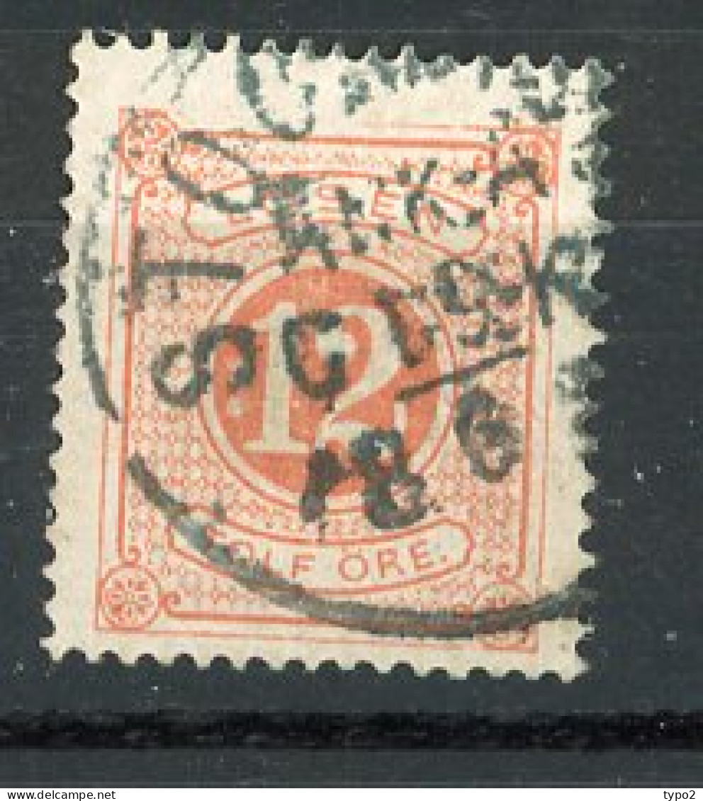 SUE TAXE Yv. N° 5 Dent. 14  (o)  12 ö Rouge  Cote  6 Euro BE  2 Scans - Strafport