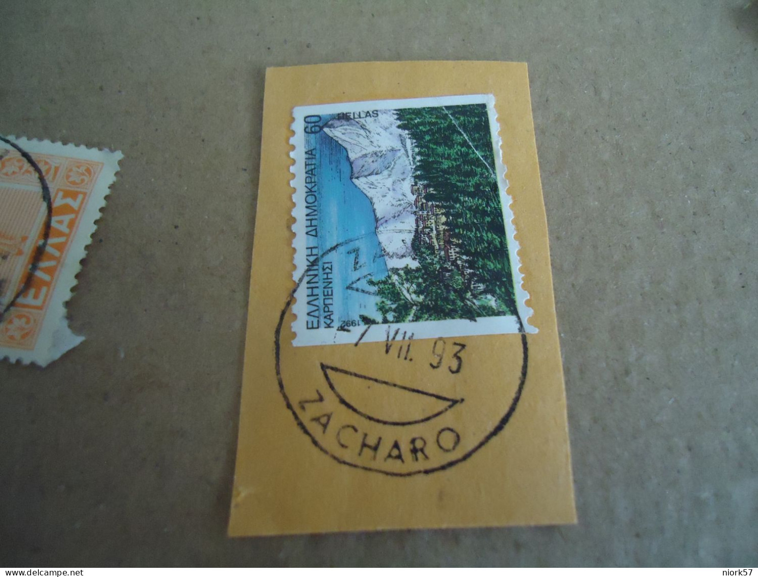 GREECE    POSTMARK ON STAMPS ΖΑΧΑΡΩ 1993 - Marcofilia - EMA ( Maquina De Huellas A Franquear)