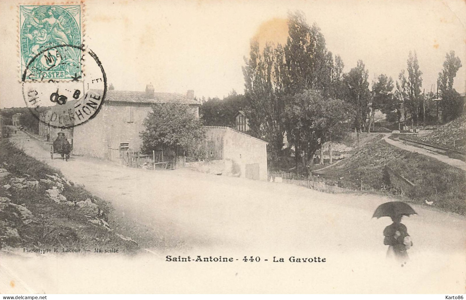 St Antoine , Marseille 15ème * 1903 * La Gavotte * Route * Villageois - Quartiers Nord, Le Merlan, Saint Antoine