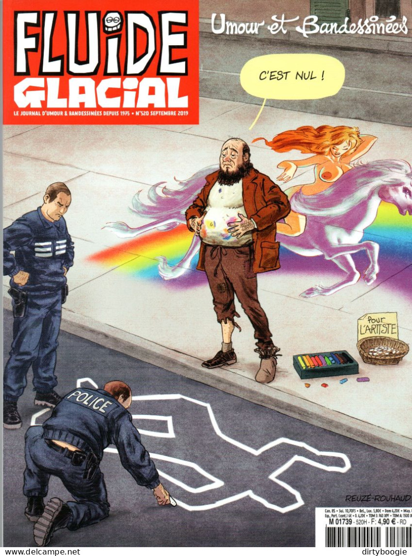 Fluide Glacial N° 520 - Septembre 2019 - Diego Aranega - Besseron - Reuzé - Caritte - Hugot - Pixel Vengeur - L'Abbé - Fluide Glacial