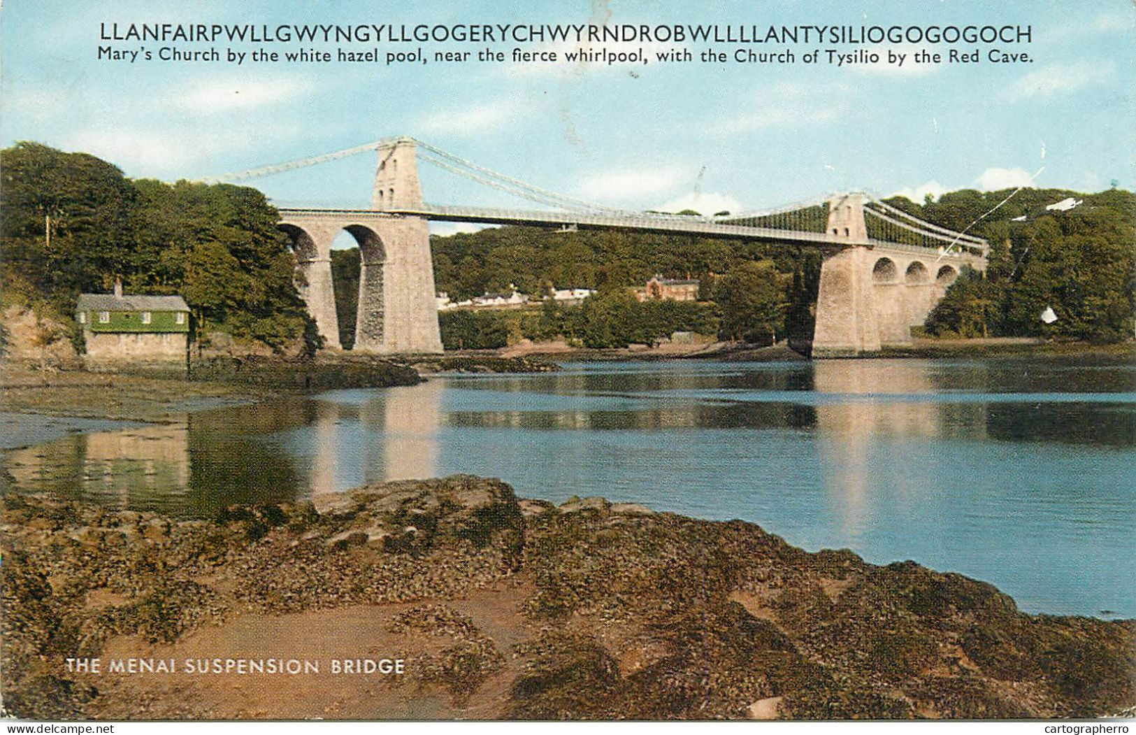 Wales Menai Suspension Bridge - Anglesey