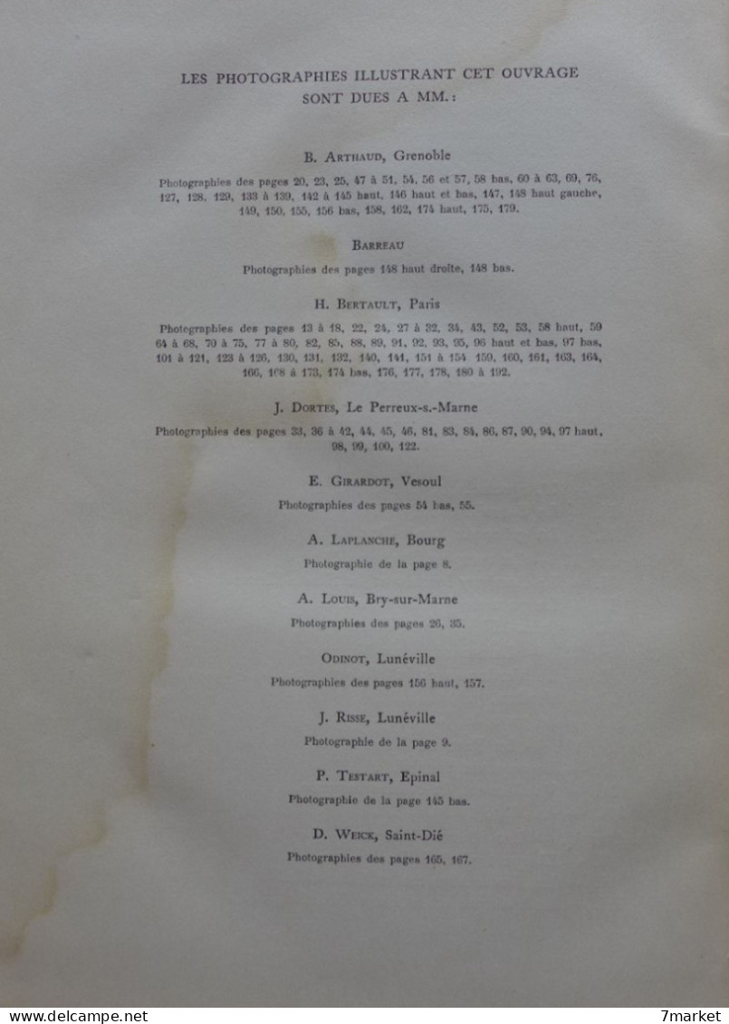 Grosdidier de Matons - En Lorraine de l'Argonne aux Vosges / éd. B. Arthaud, année 1948