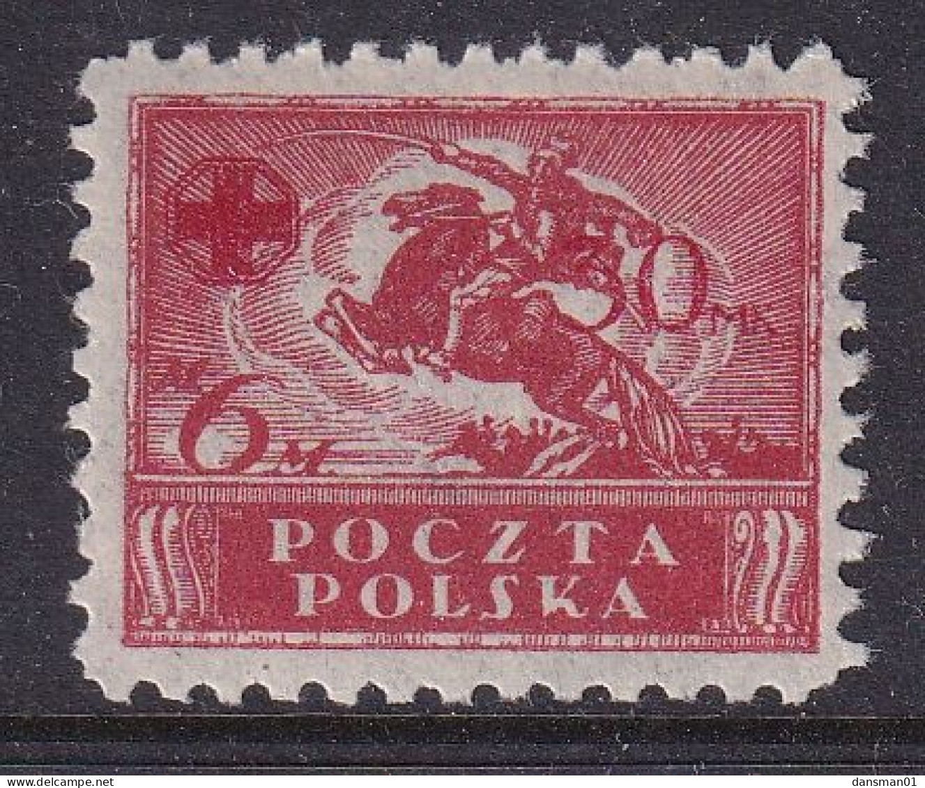 POLAND 1921 Red Cross Fi 122 Mint Hinged - Nuevos