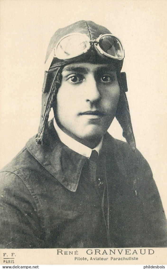 René GRANVEAUD   Pilote , Aviateur , Parachutiste - Parachutespringen
