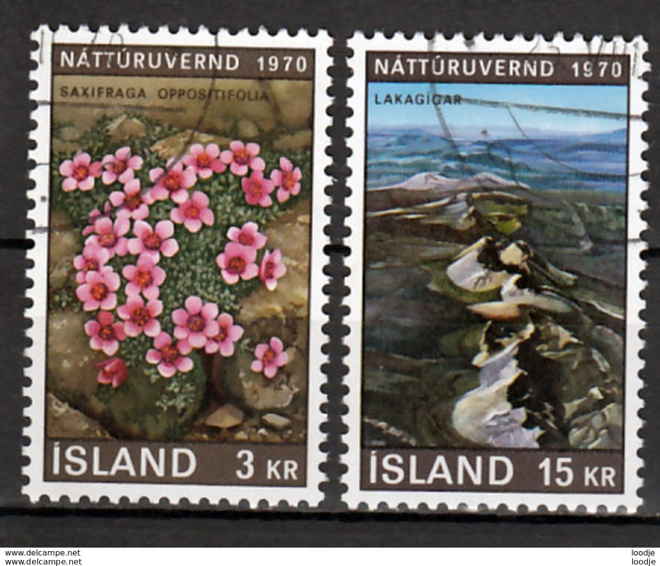 Ijsland  Mi 447,448 Europa Natuur Gestempeld - Used Stamps