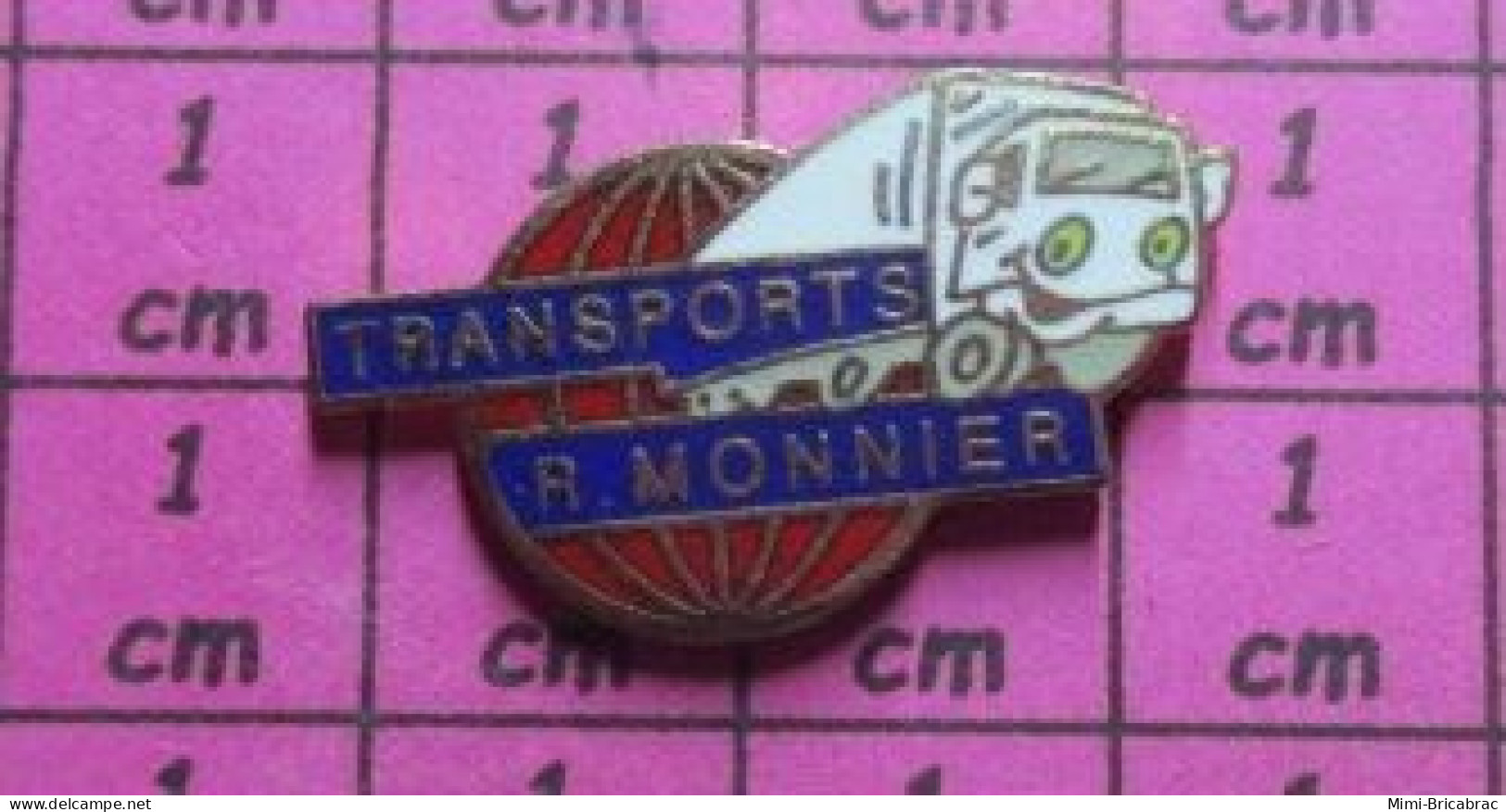 513G Pin's Pins / Beau Et Rare / TRANSPORTS / CAMION ROUTIER TRANSPORTS MONNIER - Transports