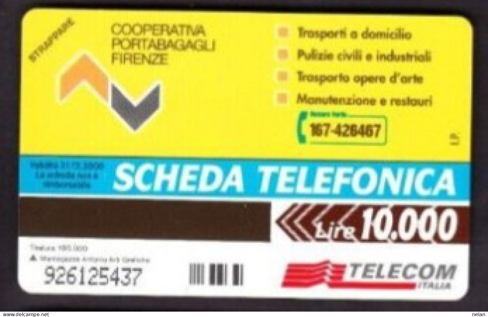 SCHEDA TELEFONICA - ITALIA - TELECOM - NUOVA - UN BAGAGLIO SPEDITO - COOPERATIVA PORTA BAGAGLI FIRENZE - Öff. Sonderausgaben