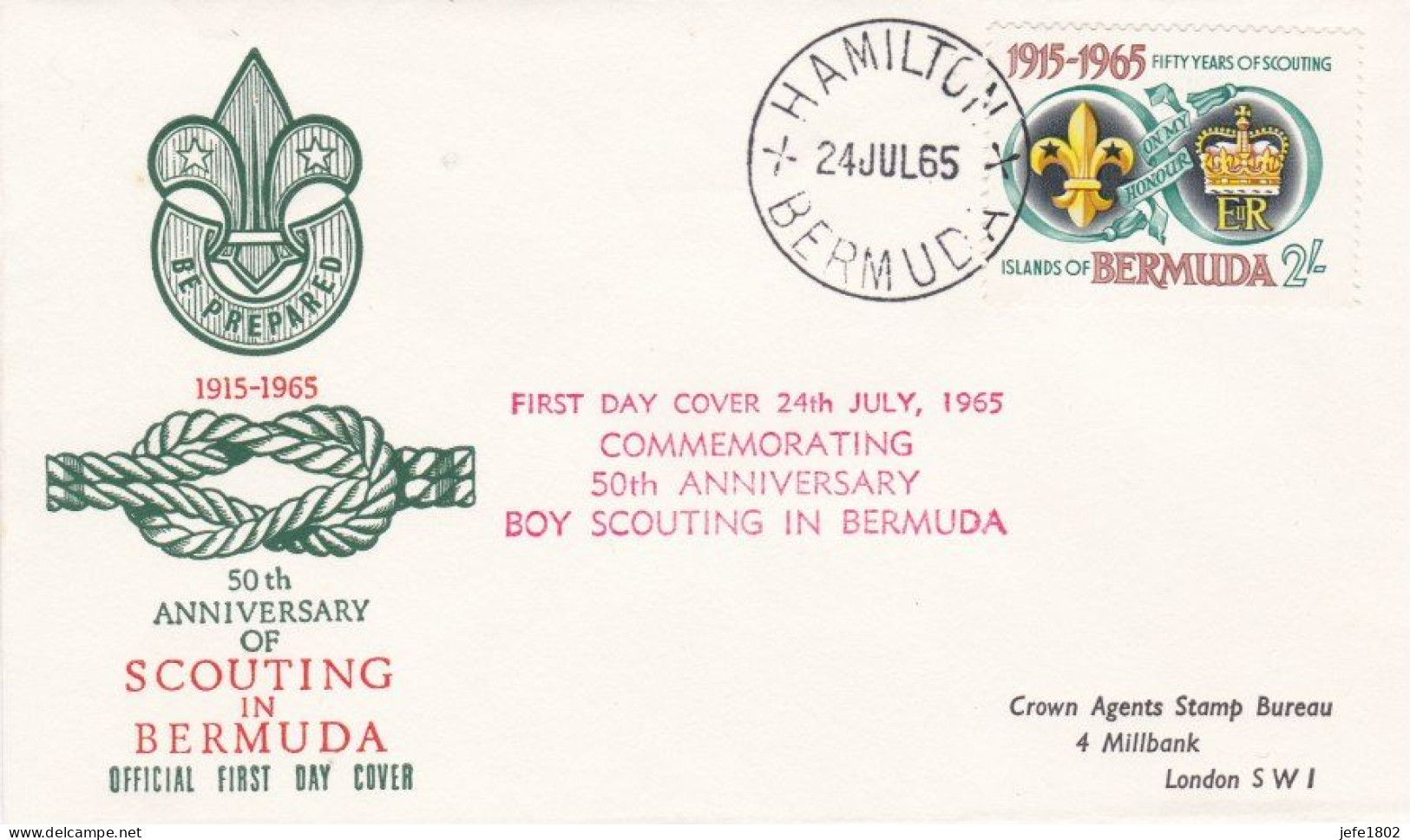 Scouting In Bermuda 50th Anniversary 1915-1965 - Used Stamps