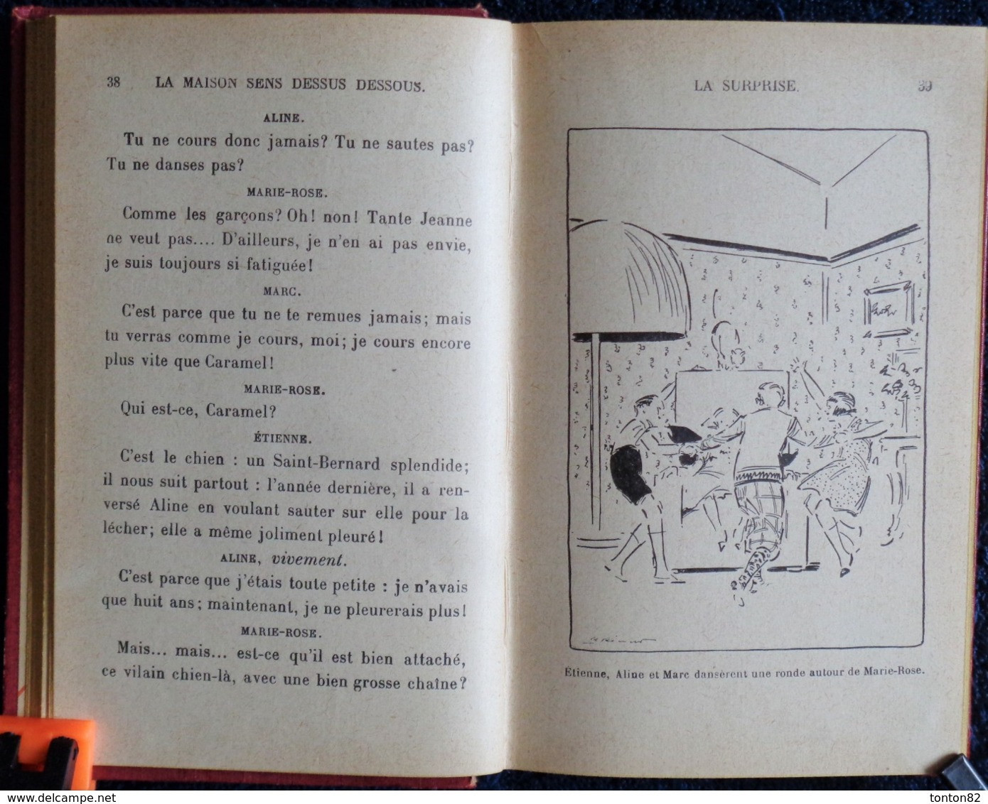 Colette Vivier - La maison sens dessus dessous -  Bibliothèque Rose Illustrée - ( 1932 ) .