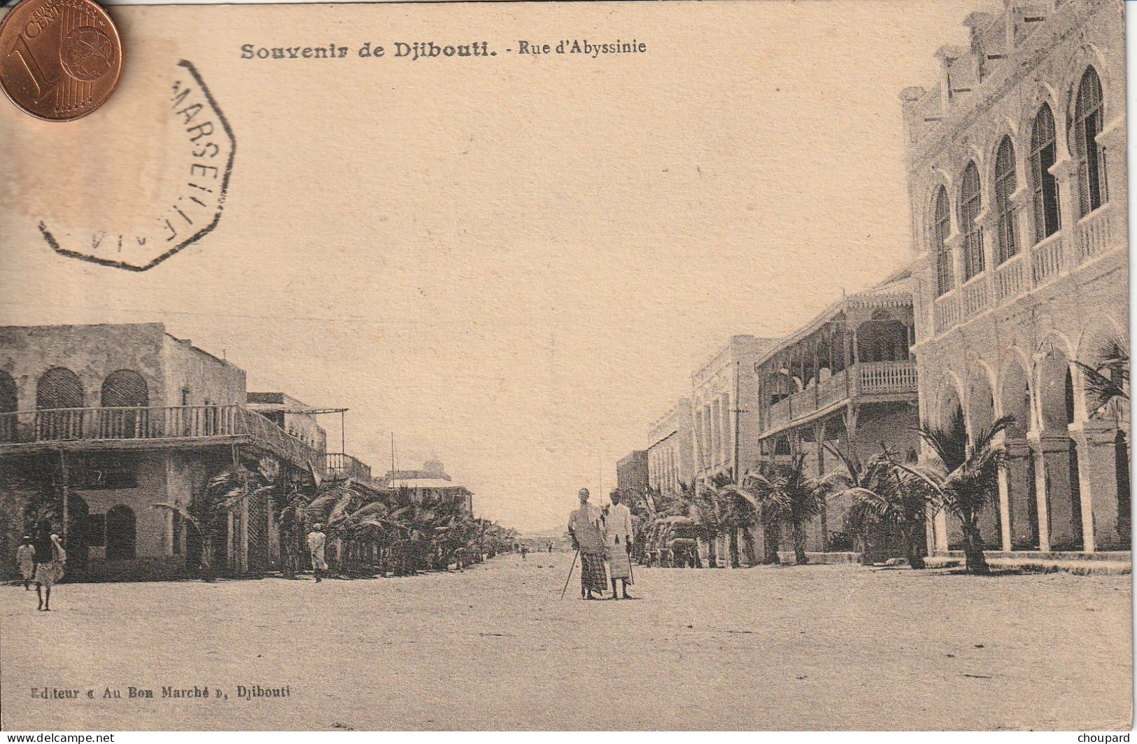 Carte Postale Ancienne De  Souvenirs De DJIBOUTI    Rue D'Abyssinie - Gibuti