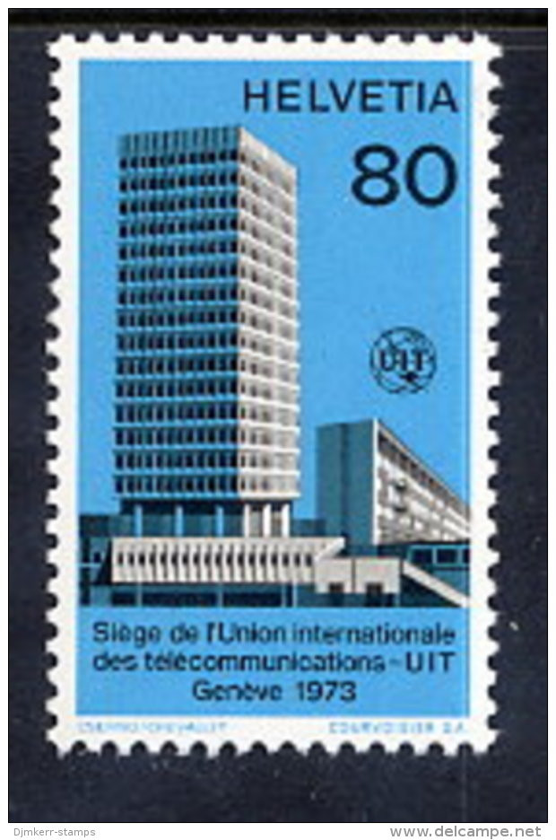 SWITZERLAND: ITU 1973 New Headquarters Building MNH / **.  Michel 10 - Oficial