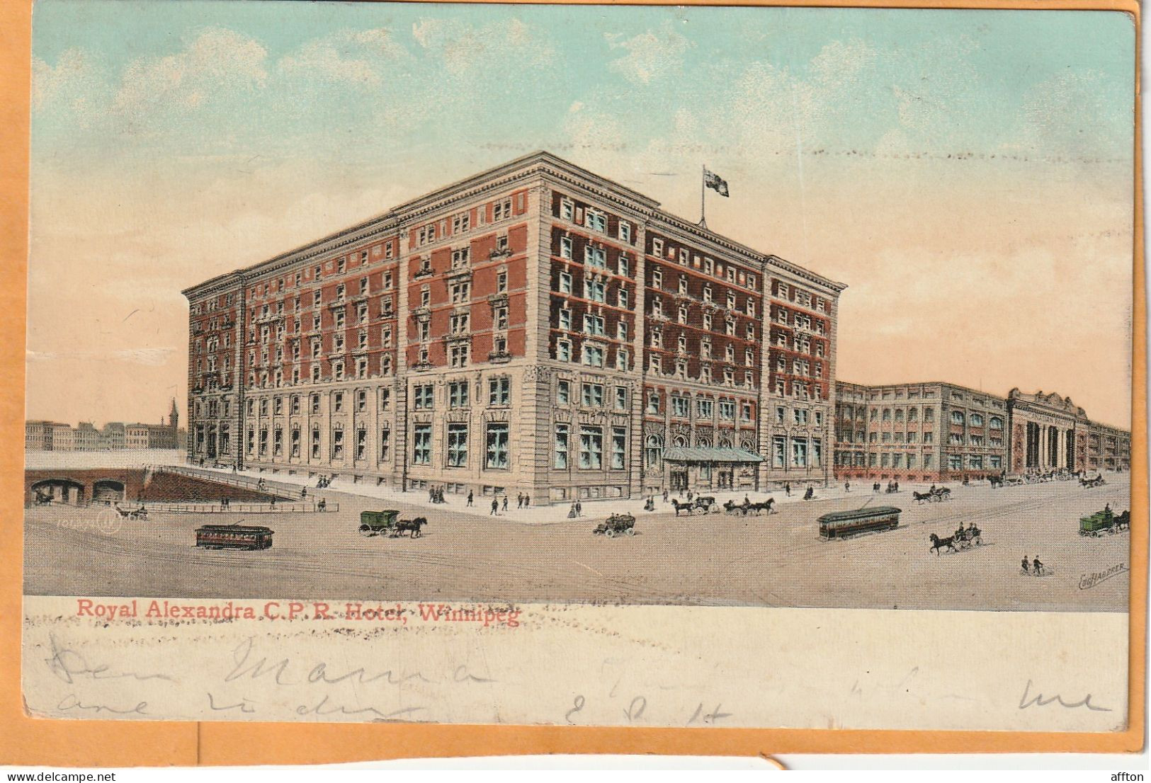 Royal Alexandra CPR Hotel Winnipeg Manitoba Canada Old Postcard - Winnipeg